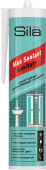 Герметик каучуковый для кровли, черный Sila PRO Max Sealant, All weather, 290мл  